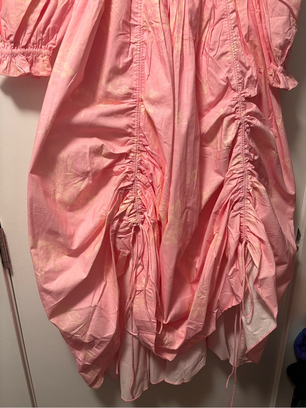 NWT Selkie Anthropologie The Romantics Pink Floral Luau Cotton Maxi Dress M - Picture 5 of 9